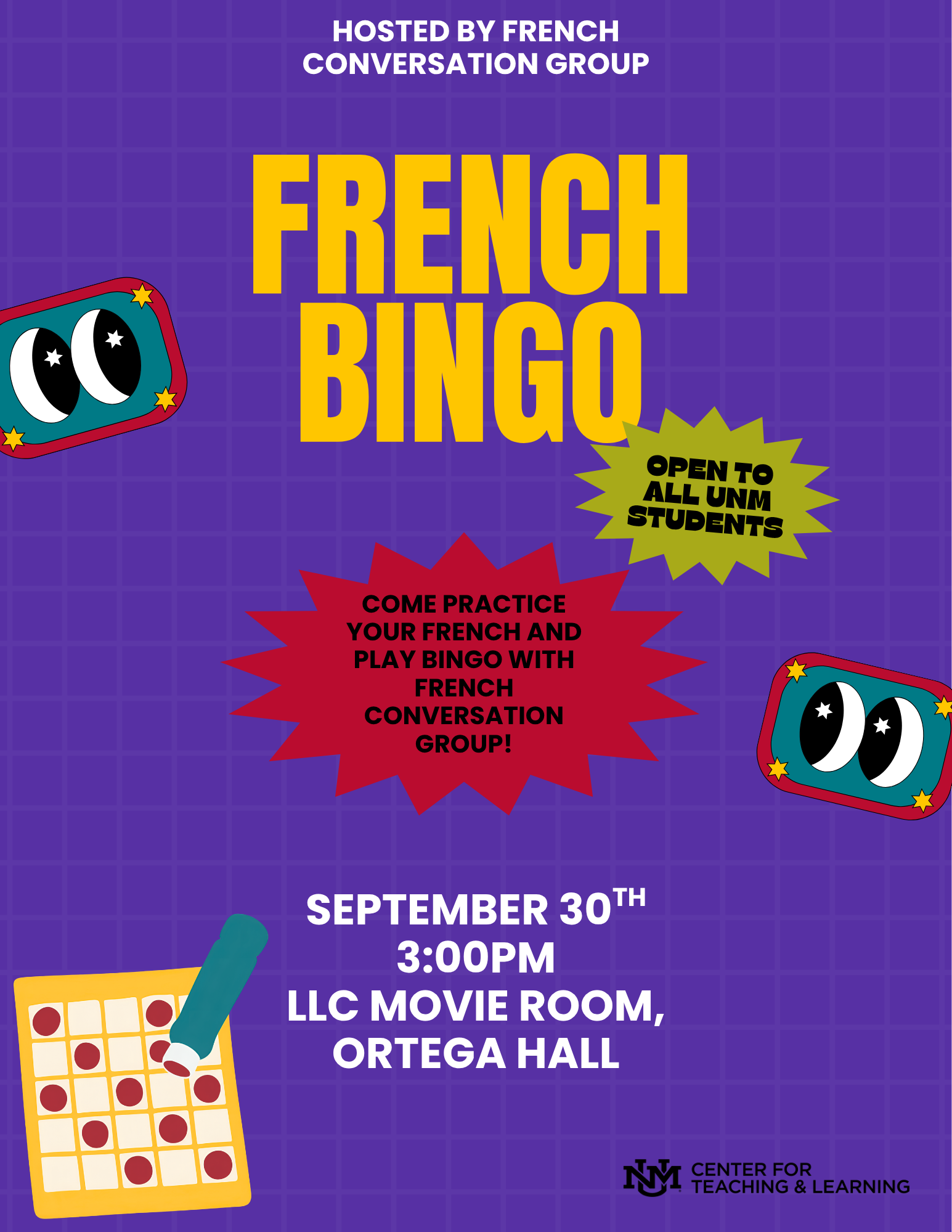 Flyer for a French Conversation Group